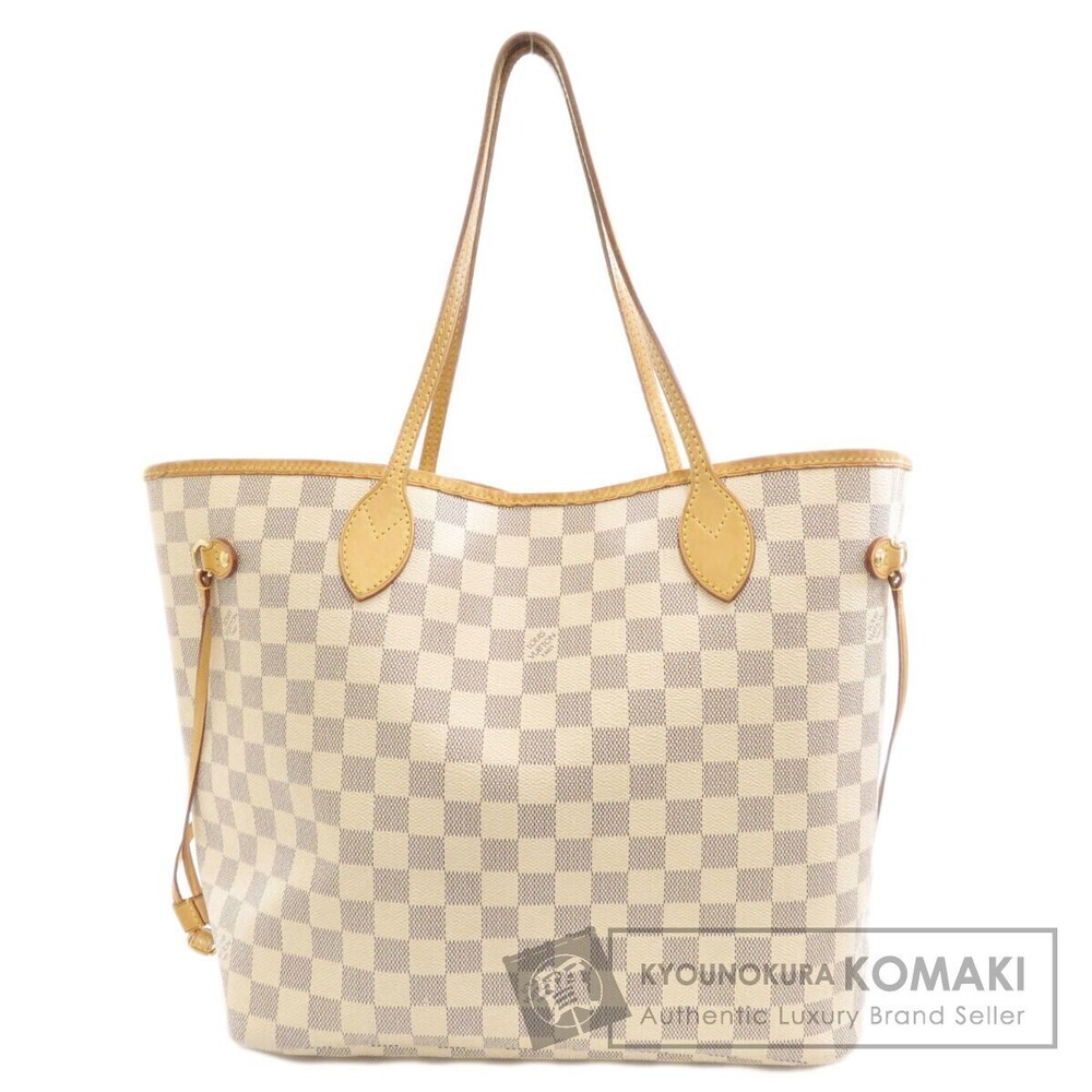 Louis Vuitton Neverfull Tote Bag Damier Canvas Gold